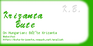 krizanta bute business card